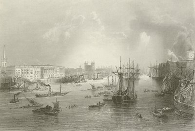 London kikötője alkotó: William Henry after Bartlett