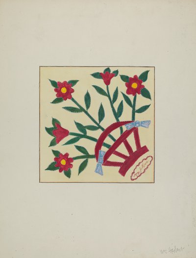 Darabolt paplan 1 négyzet, c. 1940. alkotó: William Herbert