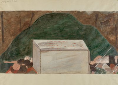 14. számú keresztút: Jézust sírba helyezik, c. 1936. alkotó: William Herbert
