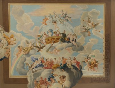 A király lépcsőházának mennyezete, Hampton Court Palace alkotó: William Herbert Hampton