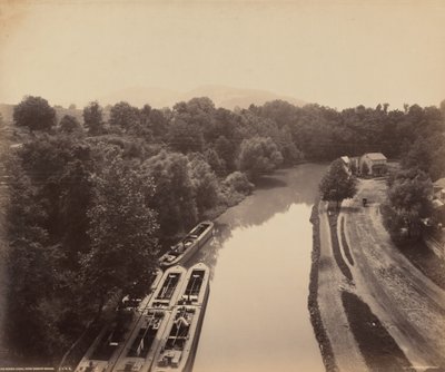 Morris-csatorna a Green-hídtól,c. 1895 (fotó) alkotó: William Herman Rau