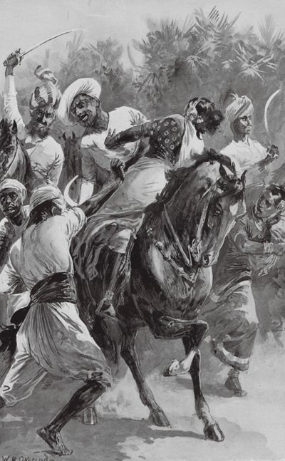 Mahratta szabadrablók egy portyázó expedíción (litográfia) alkotó: William Heysham (after) Overend