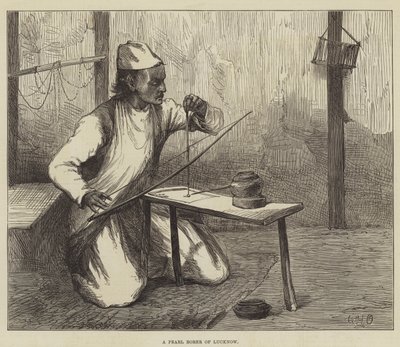 Egy gyöngyfúró Lucknowból alkotó: William Heysham Overend