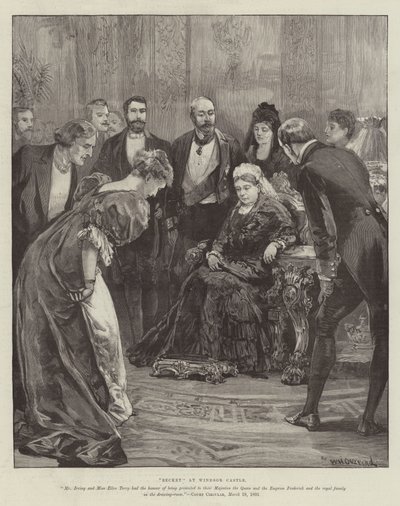 Becket, a windsori kastélyban alkotó: William Heysham Overend