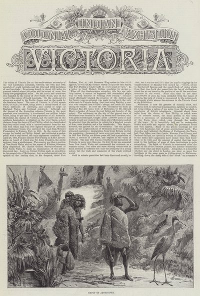 Gyarmati és indiai kiállítás, Victoria alkotó: William Heysham Overend