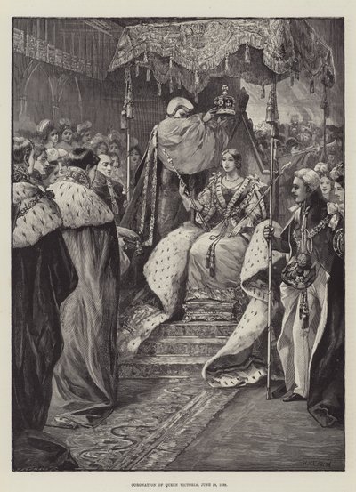 Viktória királynő koronázása, 1838. június 28 alkotó: William Heysham Overend
