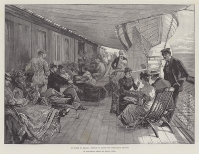 Útban Brazíliába, rajzoljon a Thames gőzhajó fedélzetén alkotó: William Heysham Overend