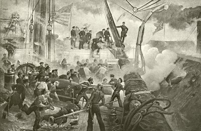 Farragut a Mobile Bay-ben (mélynyomás) alkotó: William Heysham Overend