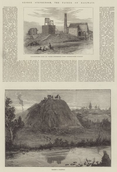 George Stephenson, a vasutak atyja alkotó: William Heysham Overend