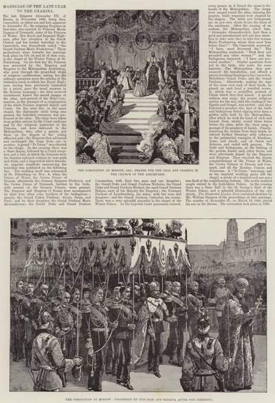 A néhai cár házassága a cárnővel alkotó: William Heysham Overend