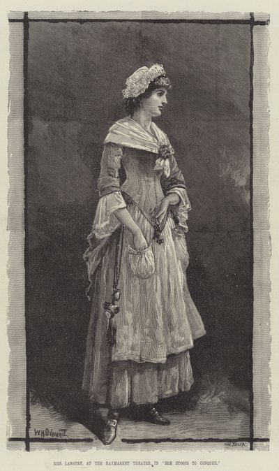 Mrs. Langtry, a Haymarket Színházban, a Lehajol, hogy hódítson alkotó: William Heysham Overend