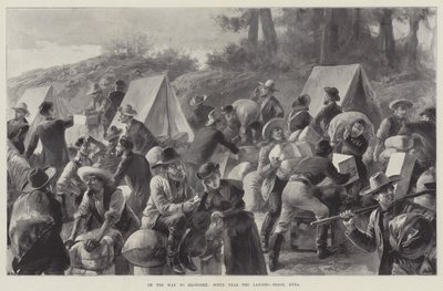 Útban Klondike felé, jelenet a leszállóhely közelében, Dyea alkotó: William Heysham Overend