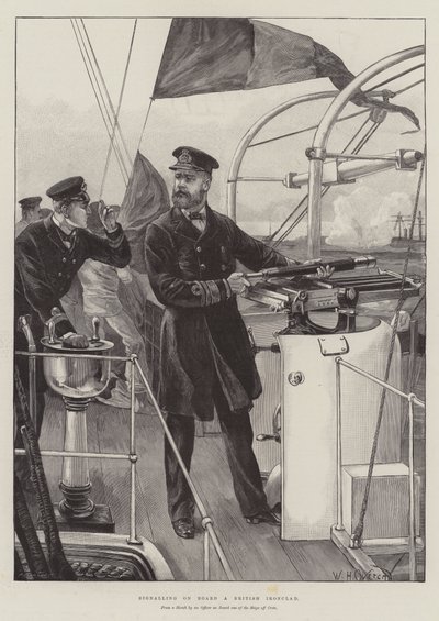 Jelzés egy brit vashajó fedélzetén alkotó: William Heysham Overend