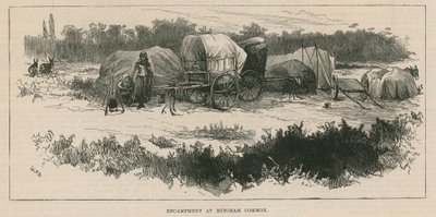 Vázlatok a cigányéletről; Tábor a Mitcham Commonban alkotó: William Heysham Overend