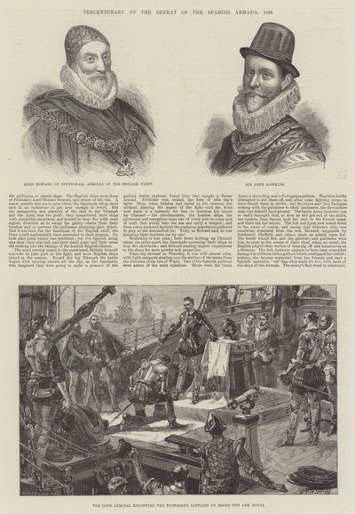 A spanyol Armada legyőzésének harmadéves évfordulója, 1588 alkotó: William Heysham Overend