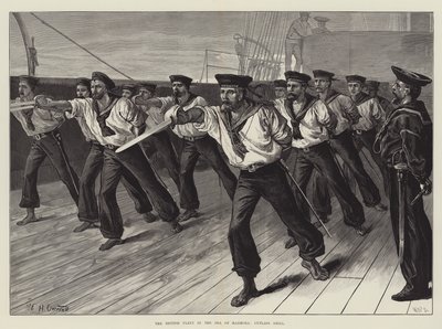 A brit flotta a Márvány-tengeren, Cutlass Drill alkotó: William Heysham Overend