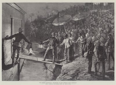 A burmai expedíció, Theebaw király indulása Mandalayból alkotó: William Heysham Overend