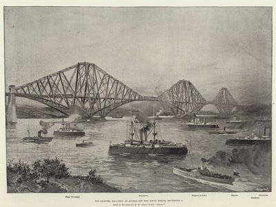 A Csatorna Osztag a Forth Bridge melletti horgonyban, szeptember 2 alkotó: William Heysham Overend