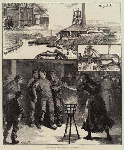 A Colliery robbanása Accrington közelében alkotó: William Heysham Overend