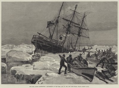 Az Eira sarkvidéki expedíció, az Eira elsüllyedése, 1881. augusztus 21., a Flora-foknál, Ferenc József-földön. alkotó: William Heysham Overend