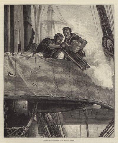 A Gatling Gun, ahogy a haditengerészetünkben használják alkotó: William Heysham Overend