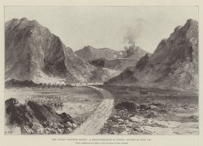The Indian Frontier Rising, a Reconnaissance for Force, augusztus 23., 17 óra alkotó: William Heysham Overend