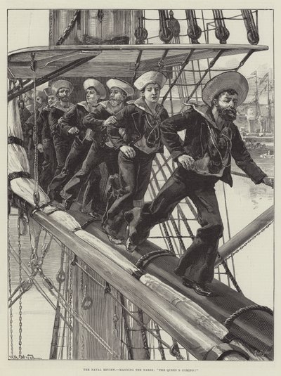 The Naval Review, a Yards manning the Yards, The Queen