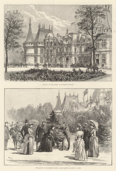 A királynő a Waddesdon-kastélyban alkotó: William Heysham Overend