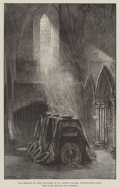 Lord Tennyson maradványai a St Faith