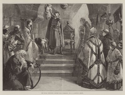 A Royal Institute Costume Ball Tableaux, Sir J D Linton csoportja alkotó: William Heysham Overend