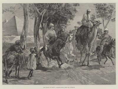 Az évszak Egyiptomban, egy Canter Home a piramisokból alkotó: William Heysham Overend