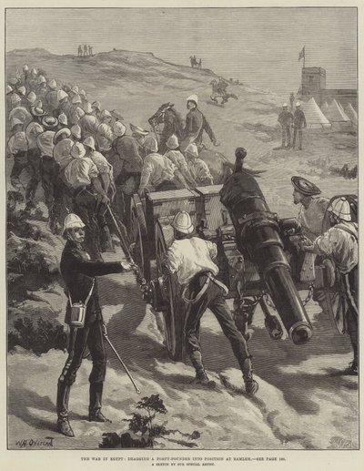 Az egyiptomi háború, a negyvenfontosok Ramleh-nél való felvonulása alkotó: William Heysham Overend