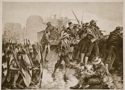 A zulu háború: Laager védelme a zulu támadás ellen alkotó: William Heysham Overend