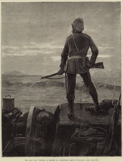A zulu háború, várakozás alkotó: William Heysham Overend