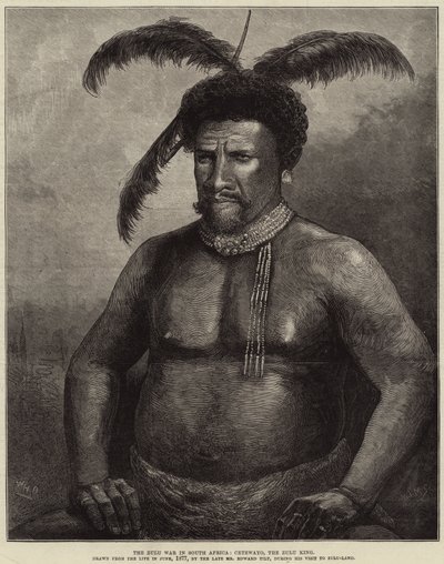 A zulu háború Dél-Afrikában, Cetewayo, a zulu király alkotó: William Heysham Overend