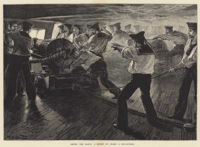 A tartomány kipróbálása, vázlat egy háborús ember fedélzetén alkotó: William Heysham Overend