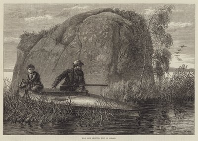 Wild Duck Shooting, Nyugat-Írország metszet alkotó: William Heysham Overend