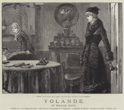 Yolande, William Black alkotó: William Heysham Overend