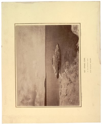 Hot Spring Cone, a Yellowstone-tóban, 1871 (szépia fotó) alkotó: William Hicks Jackson
