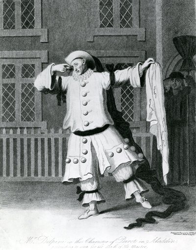 Delphini úr Pierot szerepében az Aladdinban, 1780-1790 alkotó: William Hincks