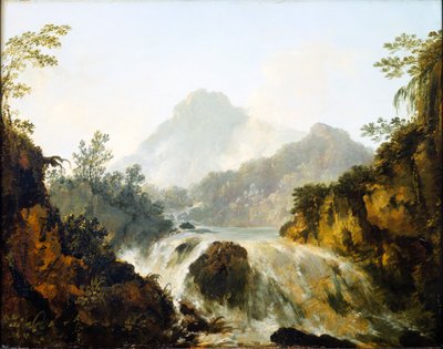 Vízesés a Tuaruru völgyben, Tahiti alkotó: William Hodges