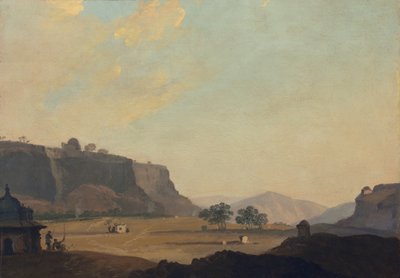 Kilátás Fort Gwalior közelében, India, 1783 körül alkotó: William Hodges