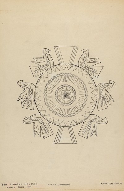 Vágott ón gyertyatartó alkotó: William Hoffman