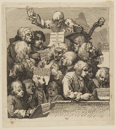 Énekesek kórusa alkotó: William Hogarth