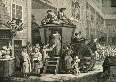 A Country Inn Yard, 1747, 1925. alkotó: William Hogarth