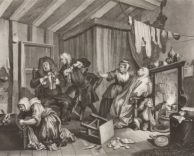 Egy szajha? S Haladás / A kurva útja. 5. lap: Halál. 1732 alkotó: William Hogarth