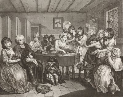 Egy szajha? S Haladás / A kurva útja. 6. lap: A temetés. 1732 alkotó: William Hogarth