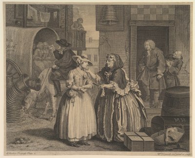 A parázna fejlődés, 1. tábla, 1732 áprilisa előtt. alkotó: William Hogarth
