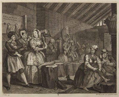 Egy prostituált pályafutása, 4. tábla alkotó: William Hogarth