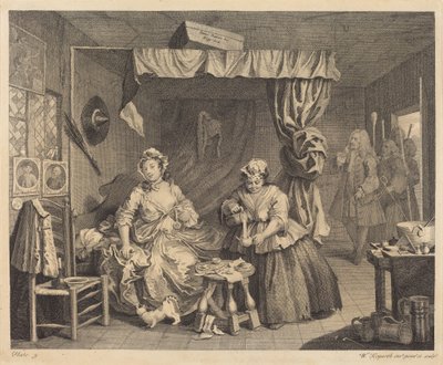Egy prostituált pályafutása: 3. tábla alkotó: William Hogarth